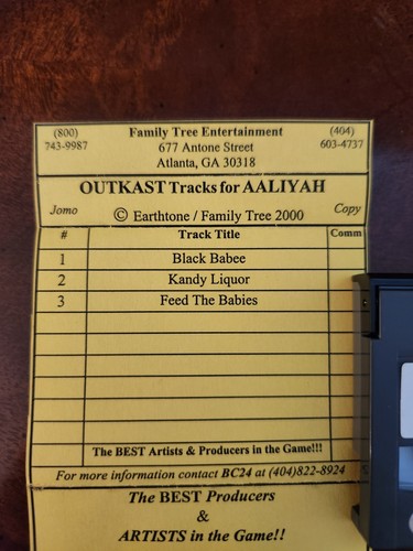 AALIYAH OUTKAST TRACKS FOR AALIYAH TDK PRO 16,BLACK BABEE,KANDY LIQUOR, - Imagen 3 de 10