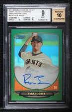 2013 Bowman Draft Green Refractor 52/75 Ryder Jones #BCA-RJ BGS 9 MINT Auto 9g9