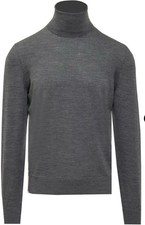 TOM FORD TURTLENECK  WOOL SWEATER JUMPER GREY 46 Small rollneck PTP 19 Inches