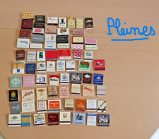 Lot 72 boîtes et pochettes d'allumettes vintage 1970/1990 pleines