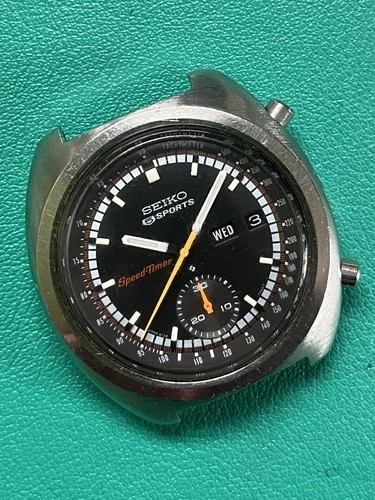 Vintage Seiko 5 Sports 6139-7012 SpeedTimer Chronograph Kanji Day Working