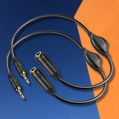 Inline Volume Sound Control Adapter Cable Aux Extension For 3.5MM Headphone Roku