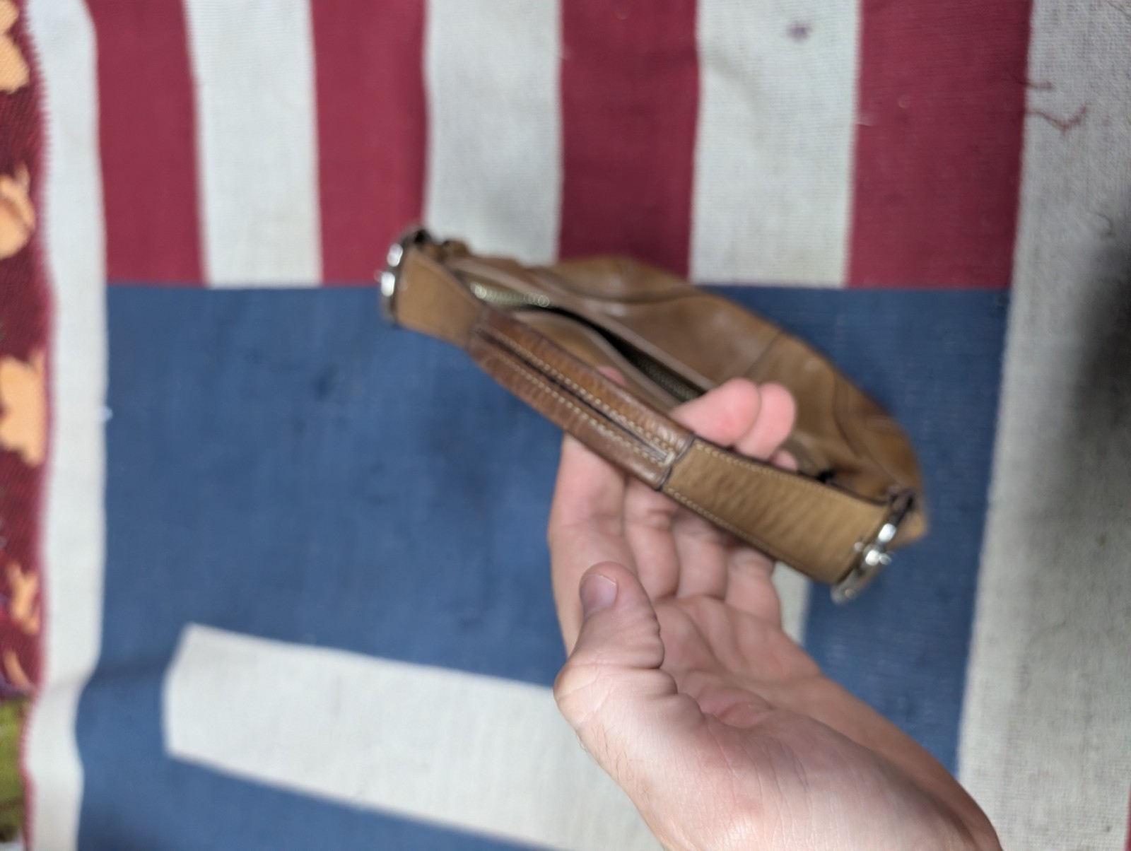 Y2K COACH Soho Mini Hobo Camel Tan Crescent Shoulder Bag Wristlet 4283 Vintage  thumbnail 12