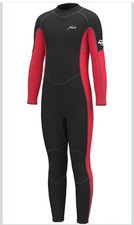NEW Hevto Youth Wetsuit Size 14 3/2mm Neoprene Black Red Long Sleeve Back Zipper
