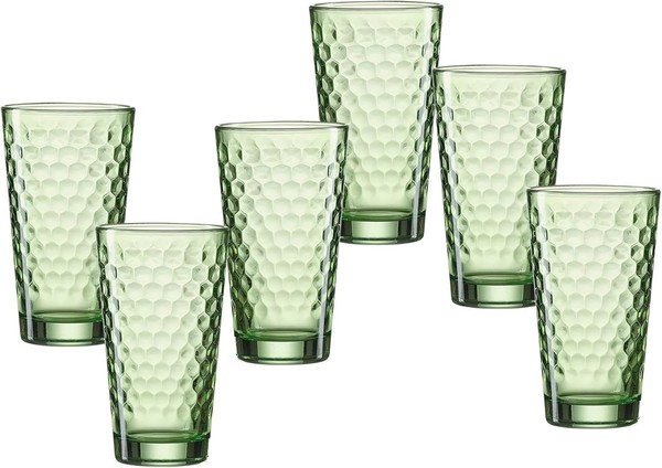 6 TrinkgläSer Ritzenhoff & Breker Wasserglas LongdrinkgläSer-Set Favo GrüN Glas-image