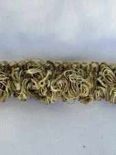 6 YARDS 1.5" WIDE CHENILLE BRUSH LOOP FRINGE TRIM gold brown chenille mix media