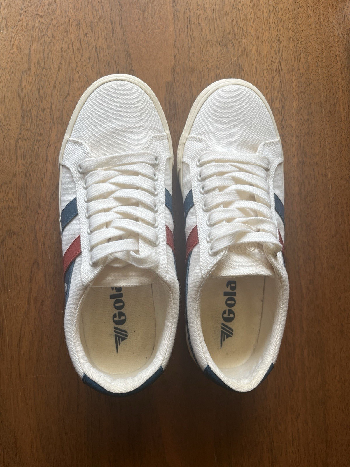 Vintage Gola Varsity Sneakers Red White Blue Size 6 Womens