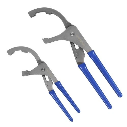 WORKPRO 2-piece 9" & 12" Adjustable Oil Filter Wrench Set Removal Pliers Tools - Image 3 of 4