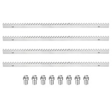 Steel Gear Rack, 4 Pcs Total 6.6  ft Heavy Duty Reinforced Rack Straight Gear