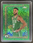 2025-26 Topps Chrome Jayson Tatum Variation Green Speckle Refractor SSP #/99