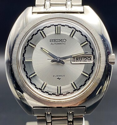   SEIKO Vintage 7006A-7030 Japan Automatic 21J Day Date Railroad Men's Watch