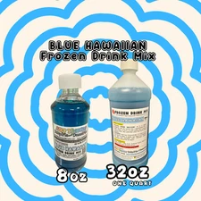 BLUE HAWAIIAN Frozen Drink Concentrate - 8oz or 32 oz - Slushy Syrup Slushie