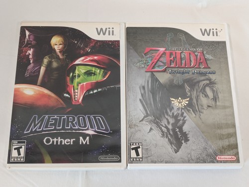 Nintendo Wii Lot of 2 Games - Metroid , The Legend Of Zelda: Twilight Princess,