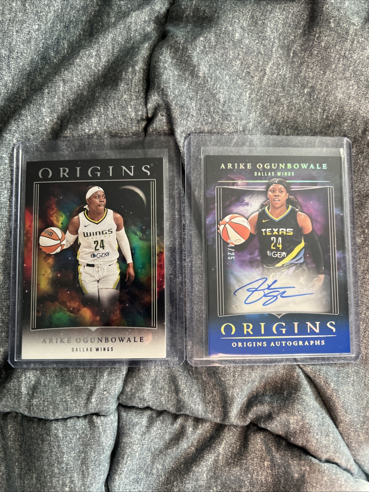 2024 Panini WNBA Origins Arike Ogunbowale #OA-AO Blue  Auto /25 WINGS Plus Base