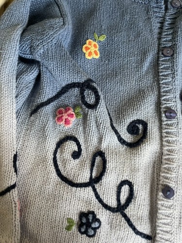 Vintage Talbots Girls Size 6X Sweater Spring Flowers - Picture 2 of 3