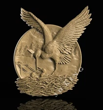 STL 3D Model THE STORK for CNC Router Aspire Artcam 3D Printer Engraver Cut 3D