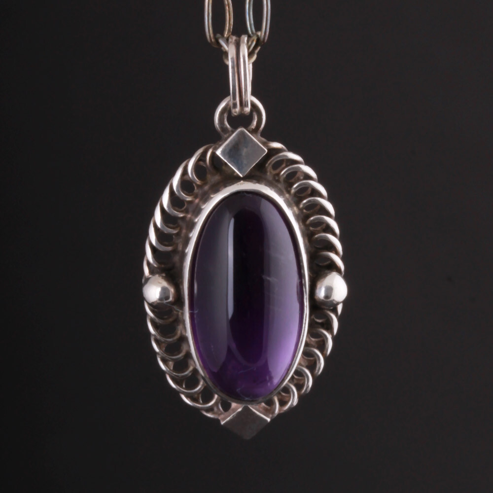 GEORG JENSEN Sterling Pendant Of The Year 2004 with Amethyst 