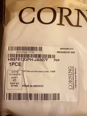 Corning 2M MPO/MTP Female to 12XLC  Breakout Fiber Optic SM Fiber Patch Cord