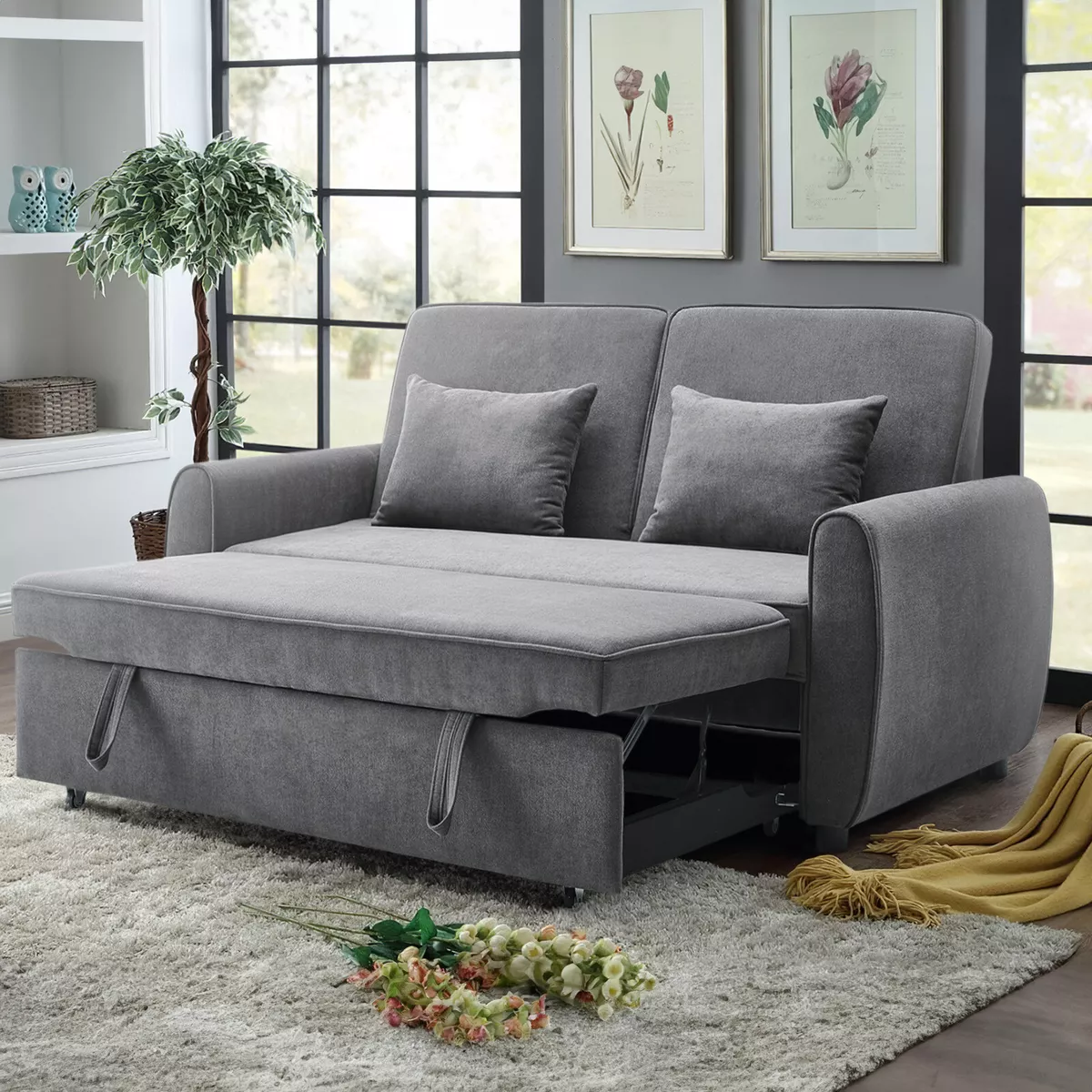 Sofabed Pull Out 2 Seater Double Sofa