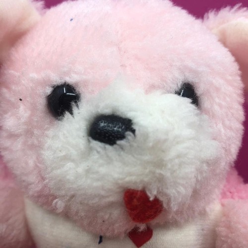 Rare Alton Towers Pink Teddy Bear Theme Park Merch Carnival Prize Souvenir 1980s - Picture 3 of 7