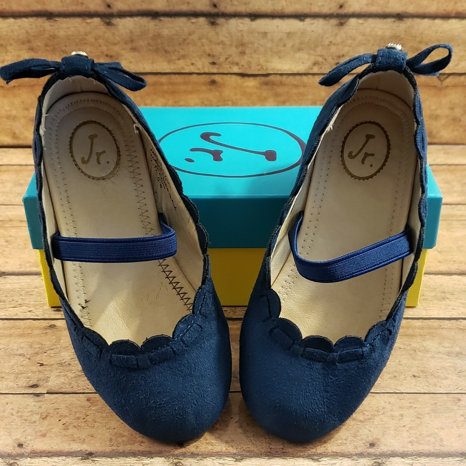 Jack Rogers "Little Miss Lucie" Toddler Girl size 9 Midnight Blue Ballet Flats