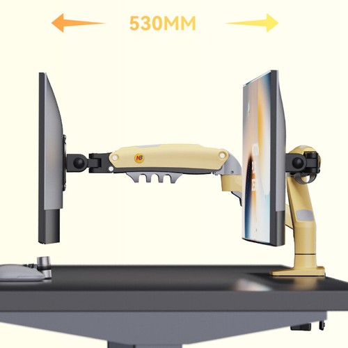 NB F80 Desktop Gas Spring 17-30" LCD LED Monitor Holder Mount Arm - Photo 8/19