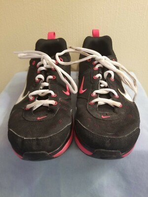 Nike Flex TR Black Pink White 443836-004 Size 6, GUC, Pull On Back 