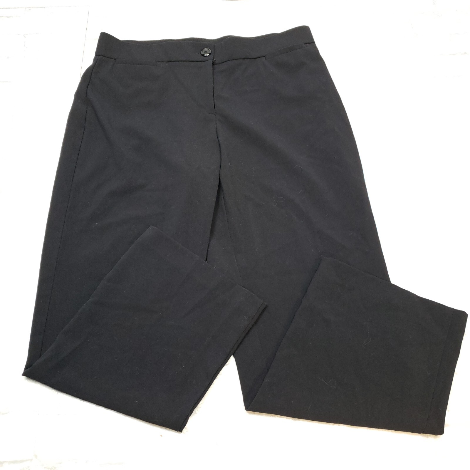 Briggs Petite Cropped Dress Pants Black Size 12 Slacks 27u0026#039;u0026#039;  Inseam Mid Rise | eBay