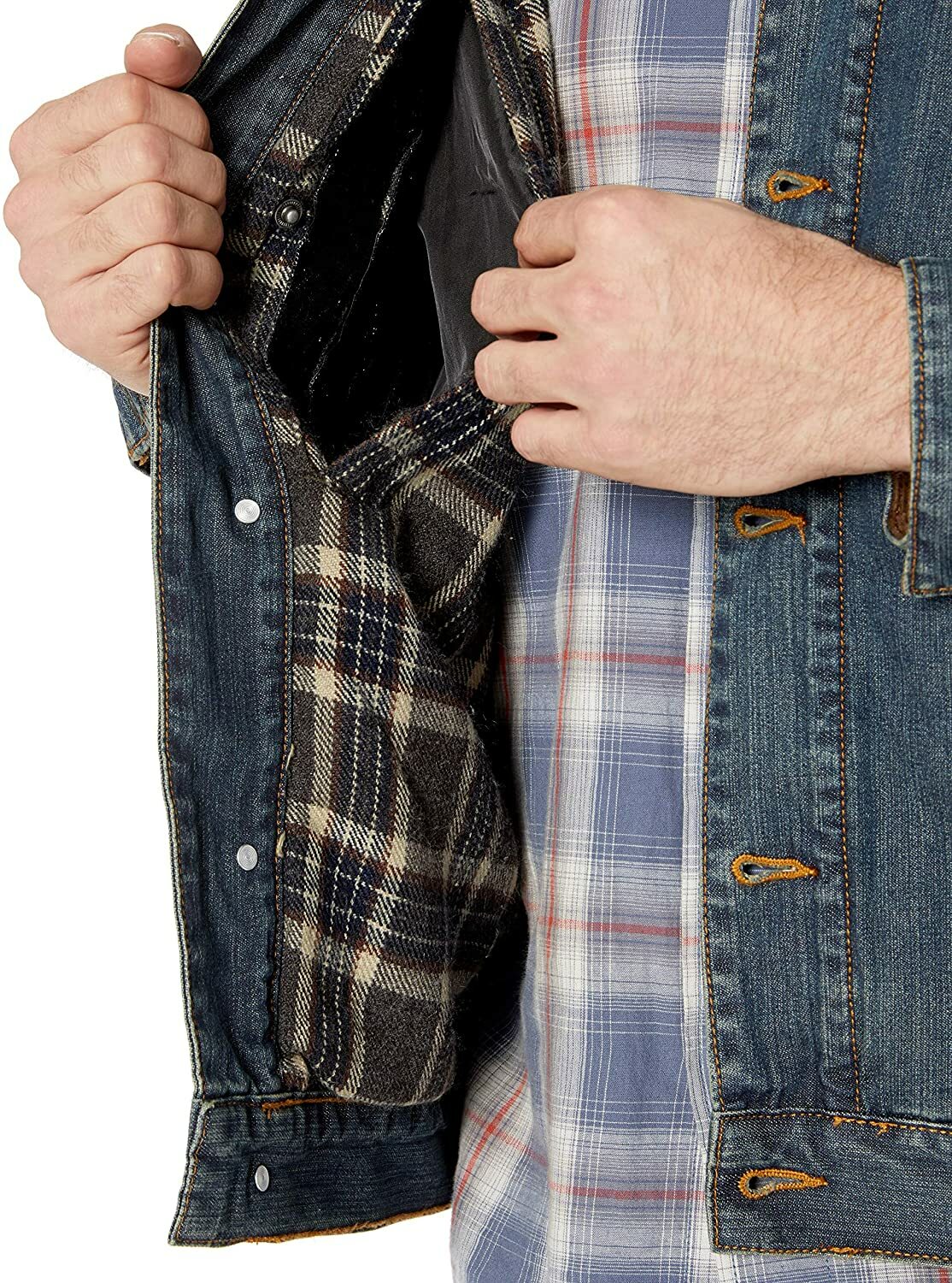 Arriba 58+ imagen wrangler men's concealed carry blanketlined denim