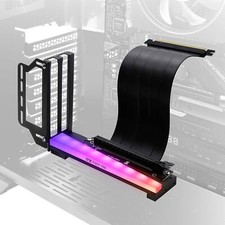 Vertical Gpu Bracket With Rgb Lighting Pcie Riser Compatible With Atx Cases