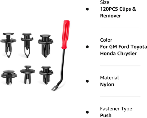 Car Retainer Clips Fastener Remover 6.3Mm 8Mm 9Mm 10Mm Expansion Screws Replacem - Picture 10 of 12