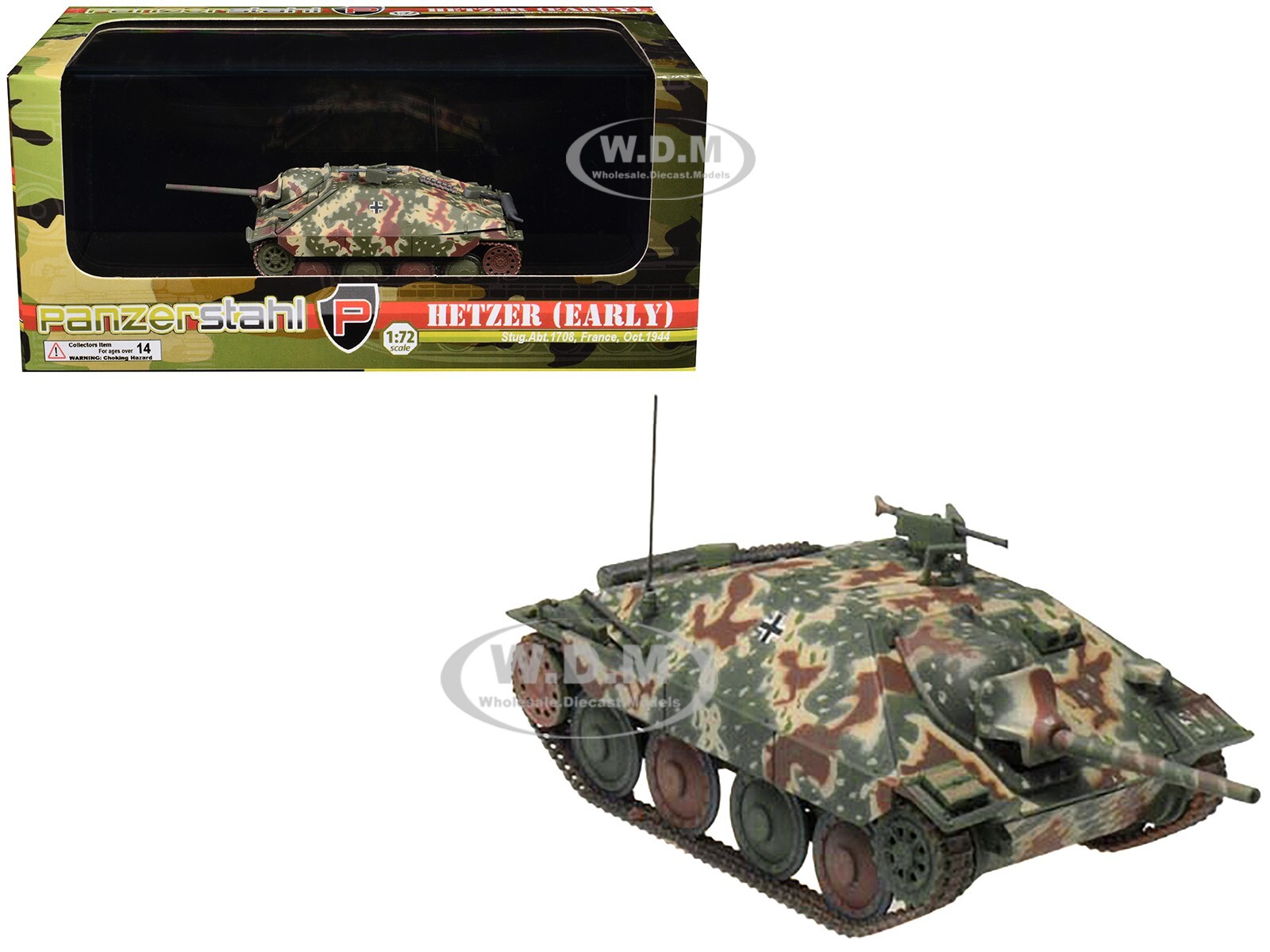 ИСТРЕБИТЕЛЬ ТАНКОВ HETZER (РАННИЙ) ФРАНЦИЯ 1/72, ИЗГОТОВЛЕННЫЙ НА ЗАКАЗ PANZERSTAHL PZS-88033