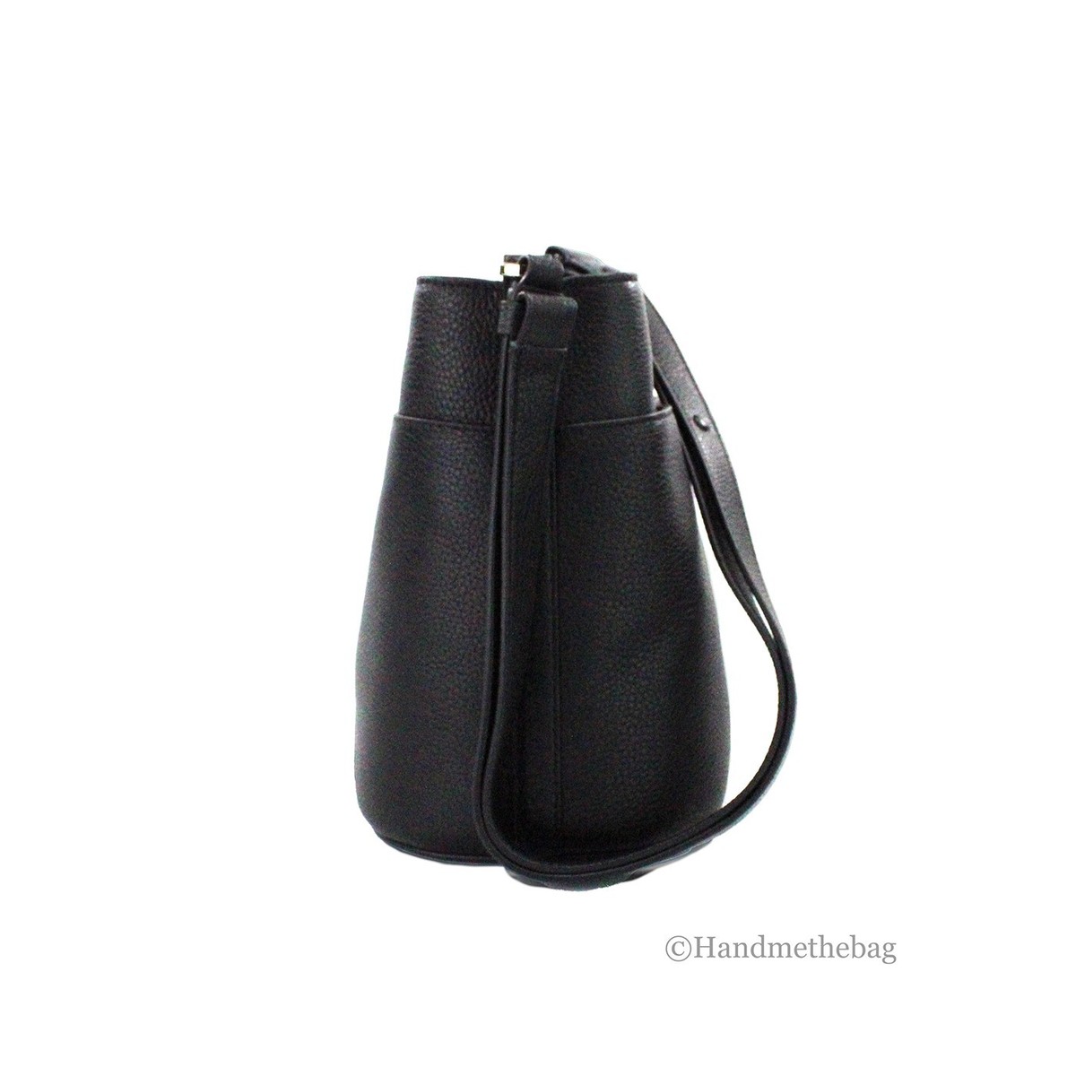 Kate Spade Leila Small Black Pebbled Leather Bucket Shoulder