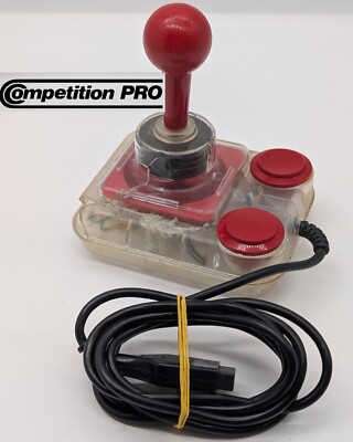 Competition Pro Joystick ️ clear 9-PIN Stecker für Amiga, Atari, C64, Amstrad