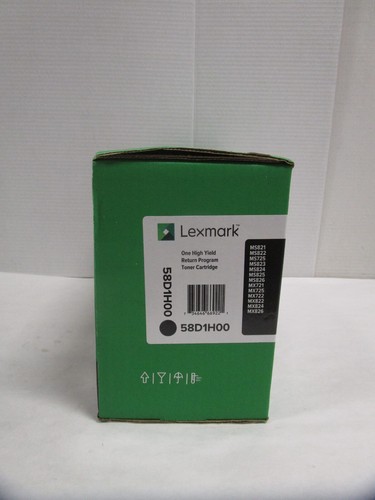 GENUINE LEXMARK 58D1H00 BLACK Toner Cartridge High Yield NEW SEALED SHIPS FREE! - 第 4/10 張圖片