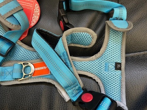 AdventureMore Dog Harness-Light Blue-Reflective-Size Extra Large-New With Tags - Picture 3 of 7