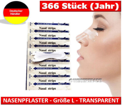 366x (Jahr) transparente Nasenpflaster / clear nasal strips - BETTER BREATHE