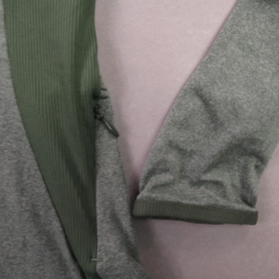 Suéter REI Mujer Pequeño Manga Larga Cuello Alto 1/4 Cremallera Pullover Ligero Foto 2 de 4