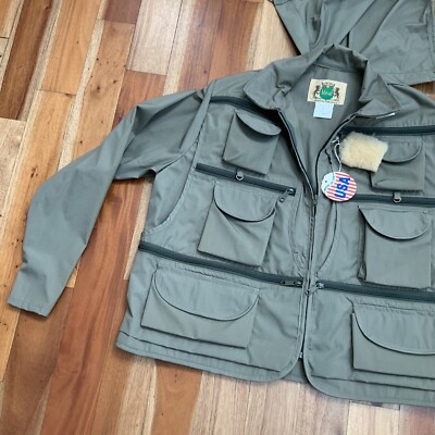 NWT Vintage 1960's/70's Ideal Cropped Fishing Jacket Hooded Sz XL