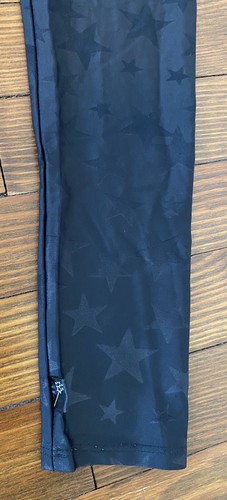 Girls Size 11-12 Black Stars on Black Leggings By Pixie Lane - Picture 2 of 5