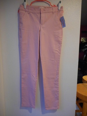 New Cat & Jack Casual Uniform Khaki Pants size 14 Pink Color Girls 
