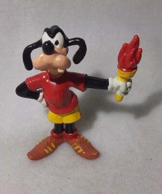 Vintage Disney Bullyland Sport Goofy Olympic Torch Figure Cake Topper Germany 