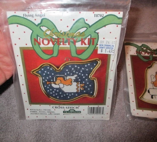 3X Lot Vtg Traditions Christmas Ornament Cross Stitch Kits Wisemen Angel NEW NOS - Image 2 of 4
