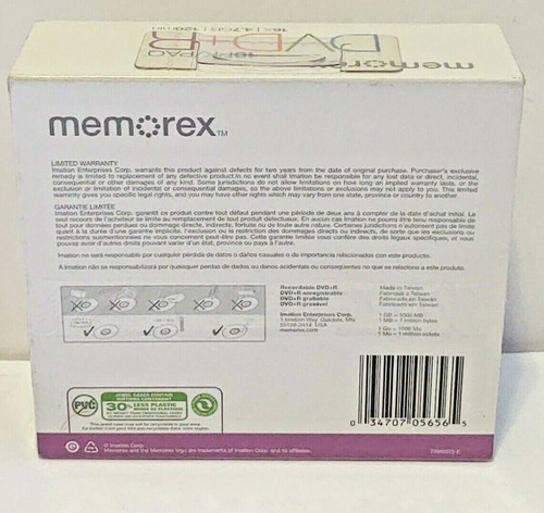 Paquete de 10 DVD+R SELLADO DE FÁBRICA 16X, 4,7 GB, 120 min con estuches joyeros - Imagen 3 de 6