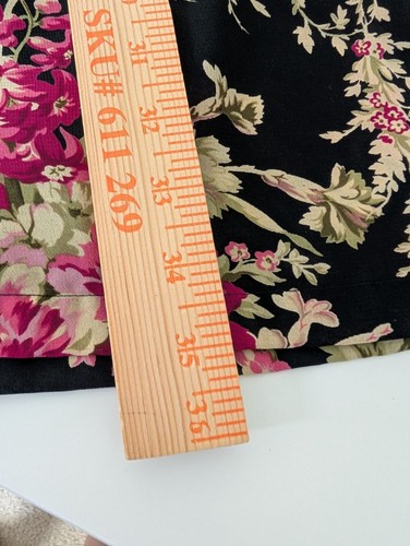 Vintage Oscar de la Renta Blumen Morgenmantel Damen Größe S/M schwarz rosa Vogel Kimono - Bild 13 von 13