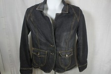 Gloria Vanderbilt Small Blue Button Down Denim Jean Jacket Size Large
