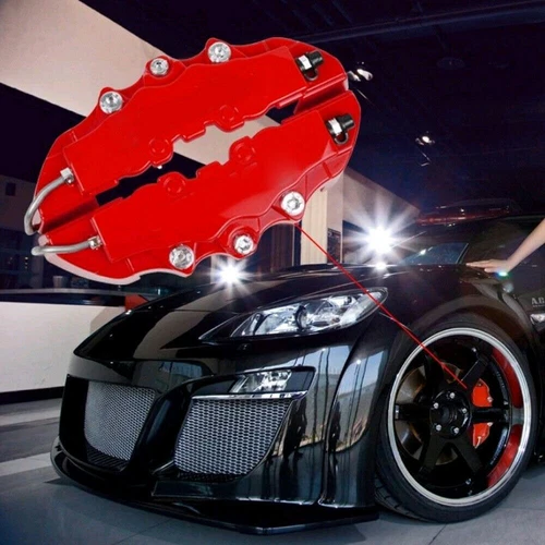 4PCS 3D Style Red M+L Car Disc Brake Caliper Cover Front & Rear Accessories Kits - Picture 15 of 22