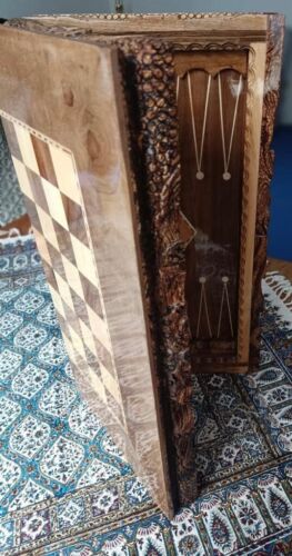 Backgammon(HANDGEFERTIGT) , Massivholz WALNUSS aus Persien(Sanandaj) 51×50×8,5cm - Bild 11 von 15