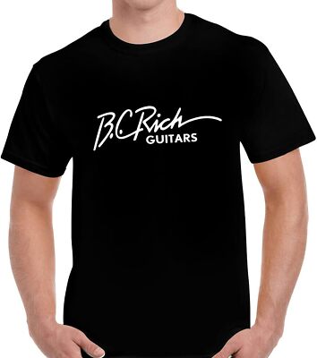 BC Rich Guitars Logo T-Shirt Men Shirt Rock Band Tee Music