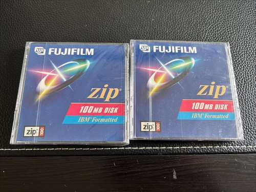 Fujifilm Zip 100mb Disk IBM Formatted Two 2 New Sealed